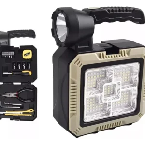 Linterna Lámpara Solar Power Bank + Kit De Herramientas